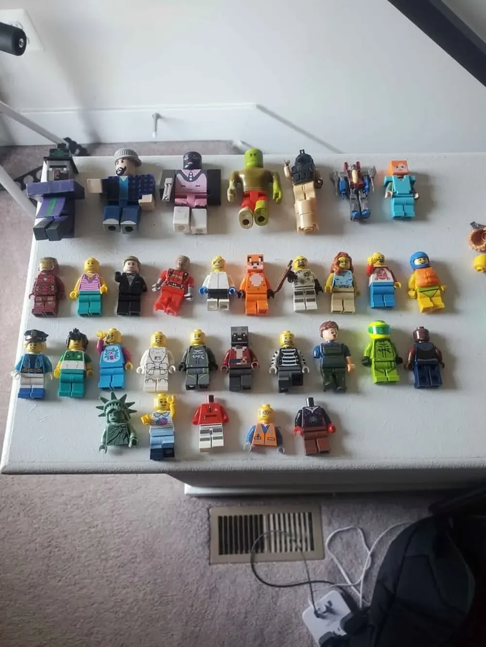 LEGO Minifigure Lot – Marvel, Minecraft, City Figures + Accessories (60+ Pieces)